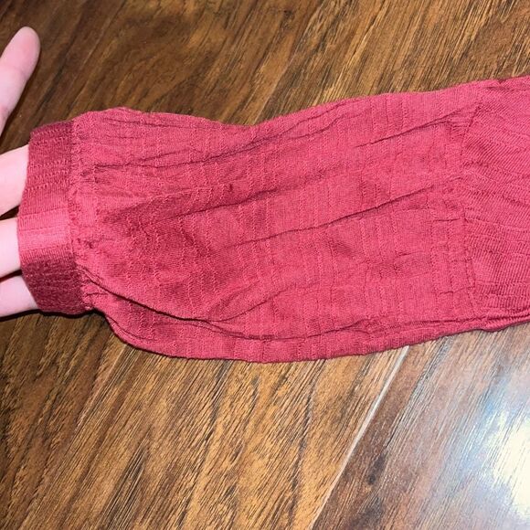 Women's NWT Lucky Brand soft red wrap long sleeve top fall extra small holiday - Picture 5 of 6